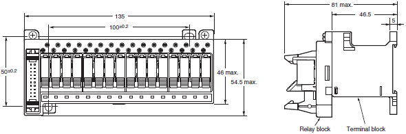 G70D-VSOC16 / VFOM16 Dimensions 2 