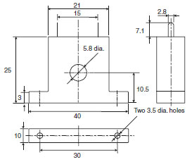 CJ1W-TC Dimensions 4 E54-CT1_Dim