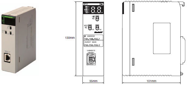 CS1W-EIP21 / EIP21S Dimensions 1 