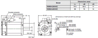 R88M-K, R88D-KT Dimensions 23 