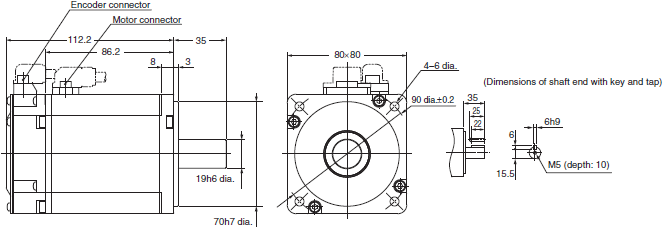 R88M-K, R88D-KT Dimensions 26 