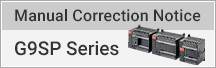 Mnual Correction Notice G9SP Series