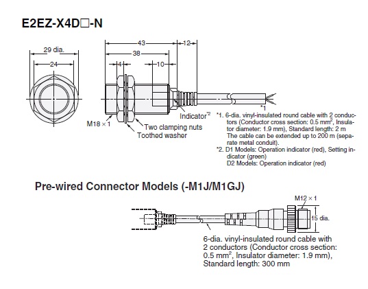 1PC NEW OMRON E2EZ-X4D1-M1GJ 12-24VDC PROXIMTY SWITCH