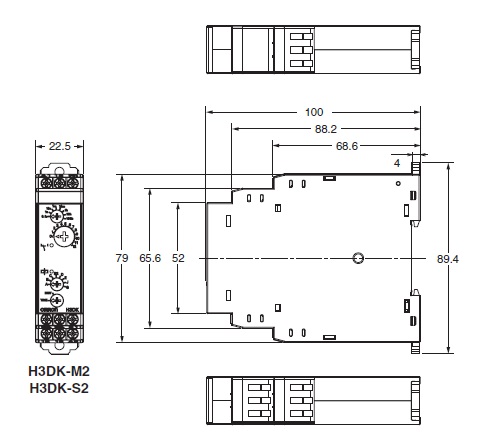 OMRON H3DK-M2 Multi Function Timer Relay 