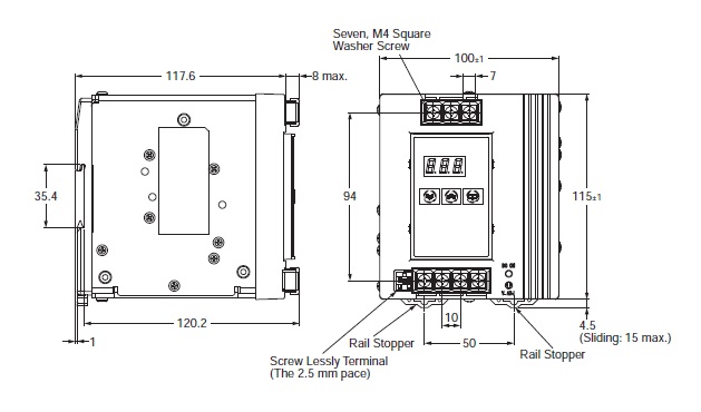 thumbnail interactive-video image 1 of Omron S8VS-24024A 240W Switching DIN Rail Power Supply - New In Box 1 of 3