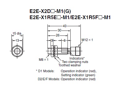 New Omron Proximity Switch E2E-X2D2-M1G 