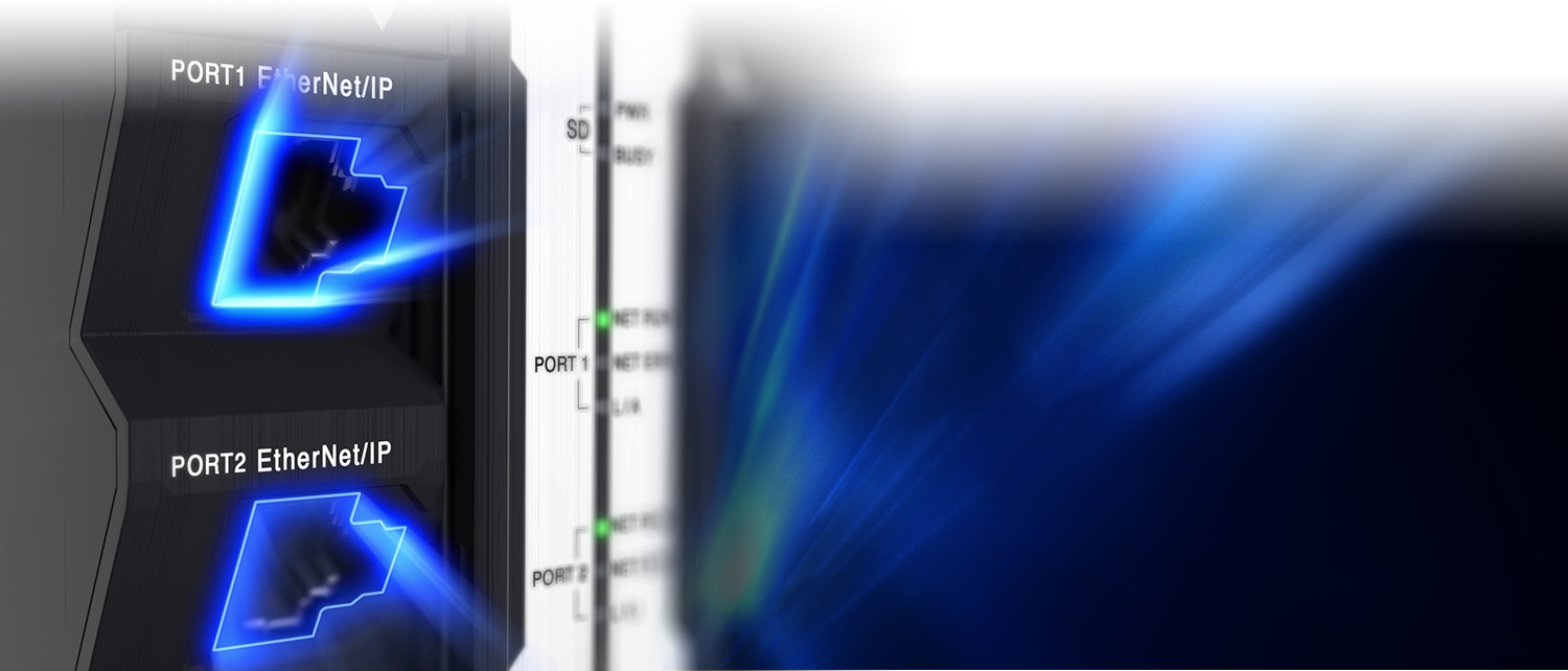 2 EtherNet/IP ports and 1 EtherCAT port