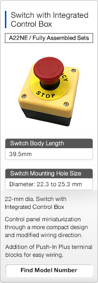 Switch with Integrated Control Box A22NE Series