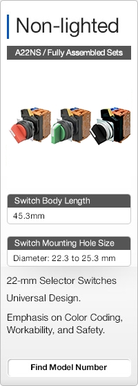 Non-lighted A22NS Series / for Sets
