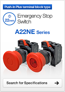Emergency Stop Switch Push-In Plus terminal block type A22NE Series