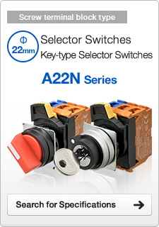 Selector Switches/Key-type Selector Switches Screw terminal block type A22N Series