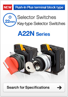 Selector Switches/Key-type Selector Switches Push-In Plus terminal block type A22N Series