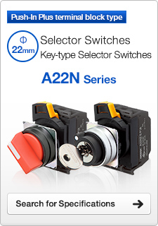 Selector Switches/Key-type Selector Switches Push-In Plus terminal block type A22N Series
