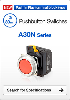 Pushbutton Switches Push-In Plus terminal block type A30N Series