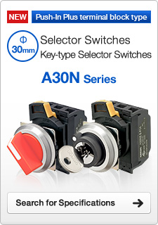 Selector Switches/Key-type Selector Switches Push-In Plus terminal block type A30N Series