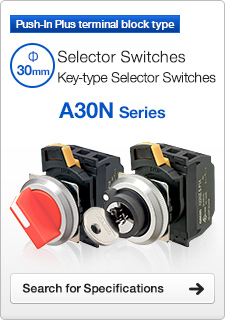Selector Switches/Key-type Selector Switches Push-In Plus terminal block type A30N Series